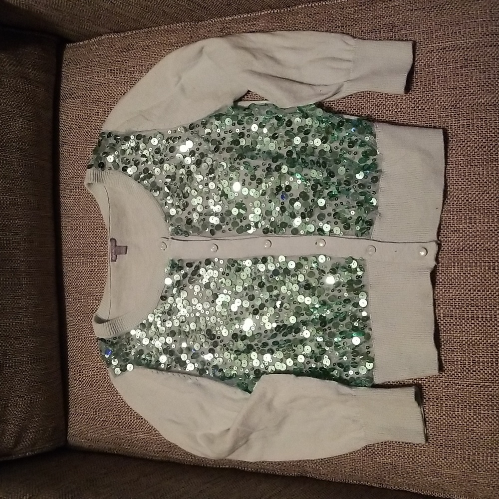 Pale Green Sequin Sweater